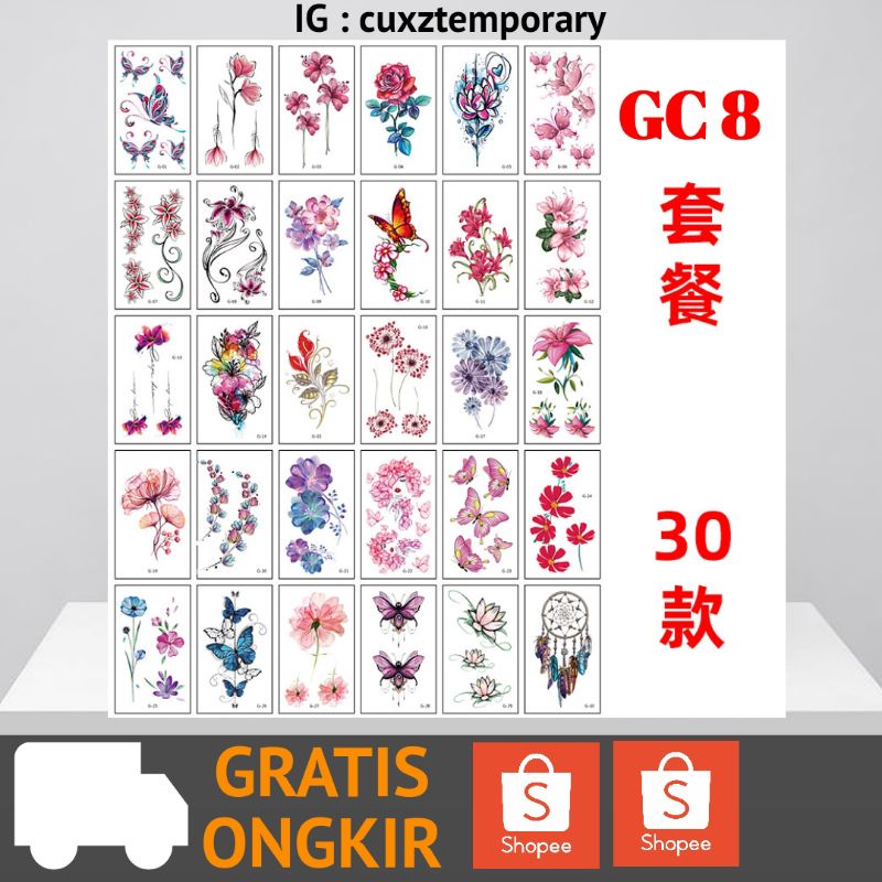 30Pcs sticker Tatto Temporer / Tatto Temporary Small