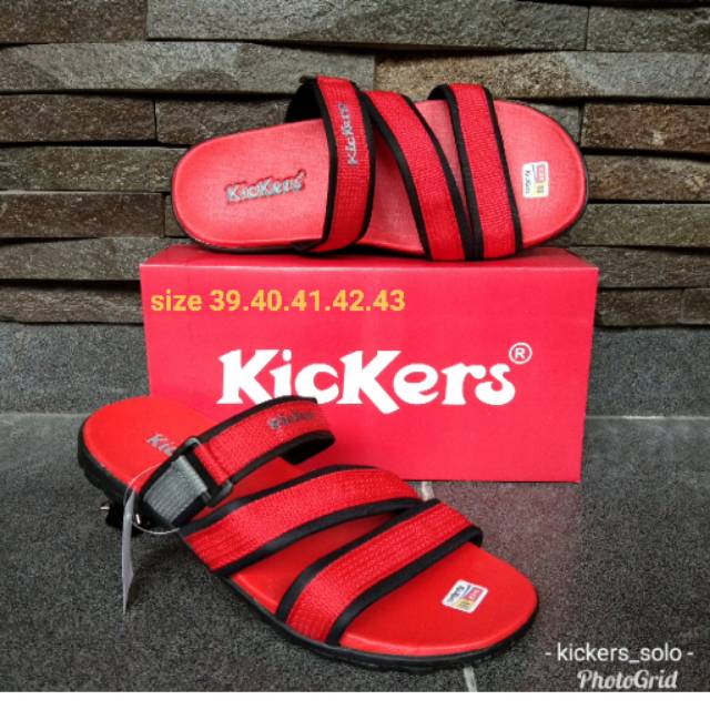 BISBAN 3 COW Sendal kickers tali Merah terlaris solo
