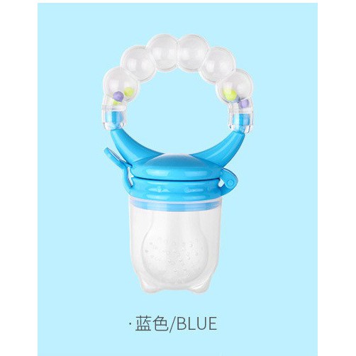 Empeng Dot Buah Anak Bayi Fruit Feeder Rattle Teether Kompeng Pacifier Gigitan Bayi (E30)-Biru