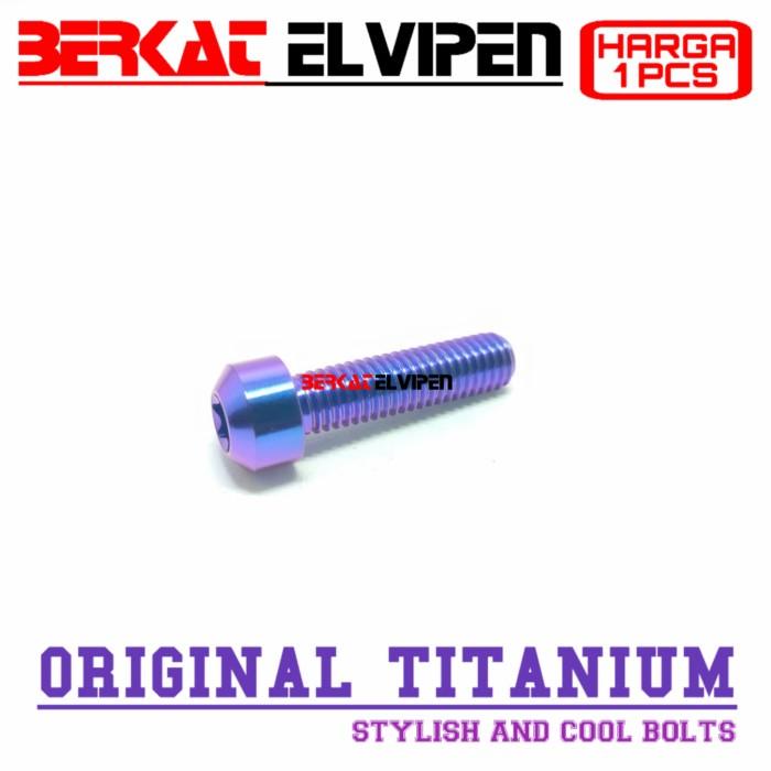 Baut Titanium M8x30 Drat 12 Panjang 30mm 3cm