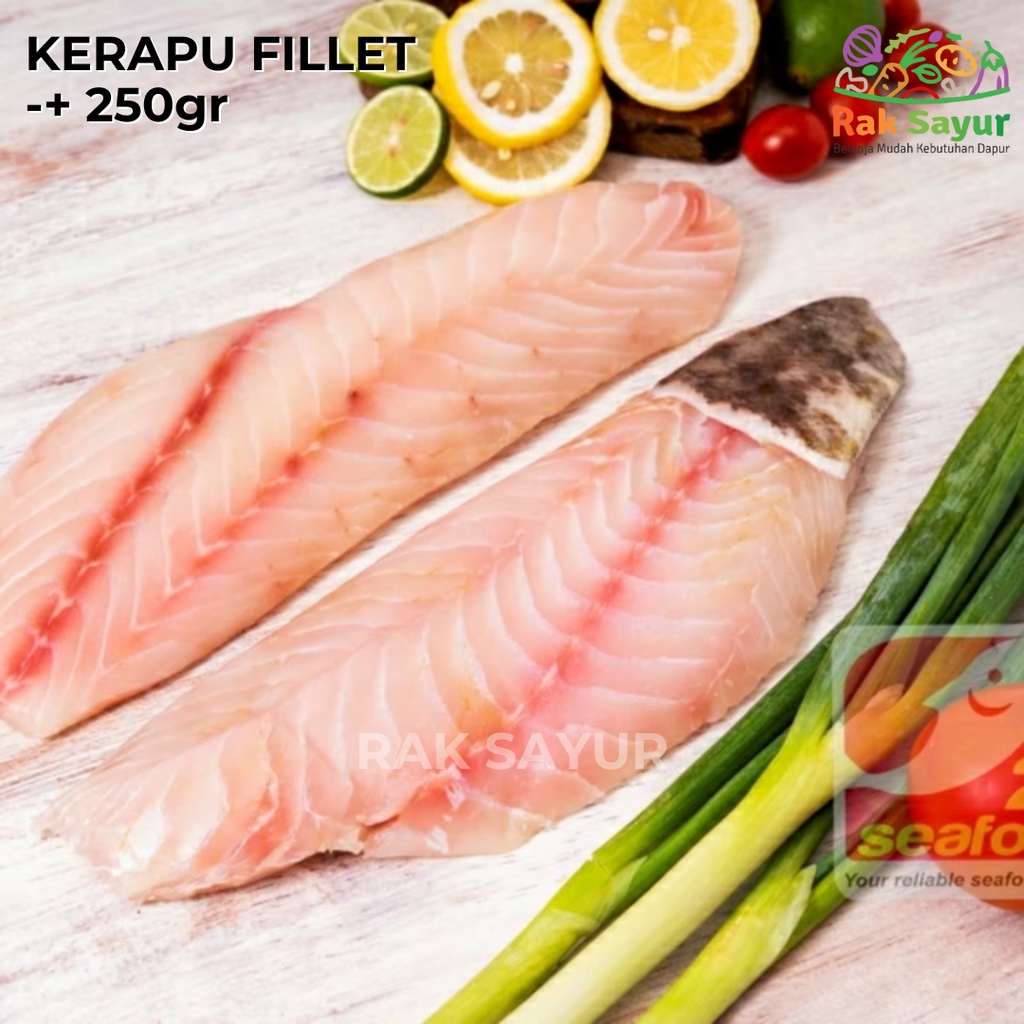 

Ikan Kerapu Fillet 250gr Frozen Kerapu Crispy Rak Sayur Padang