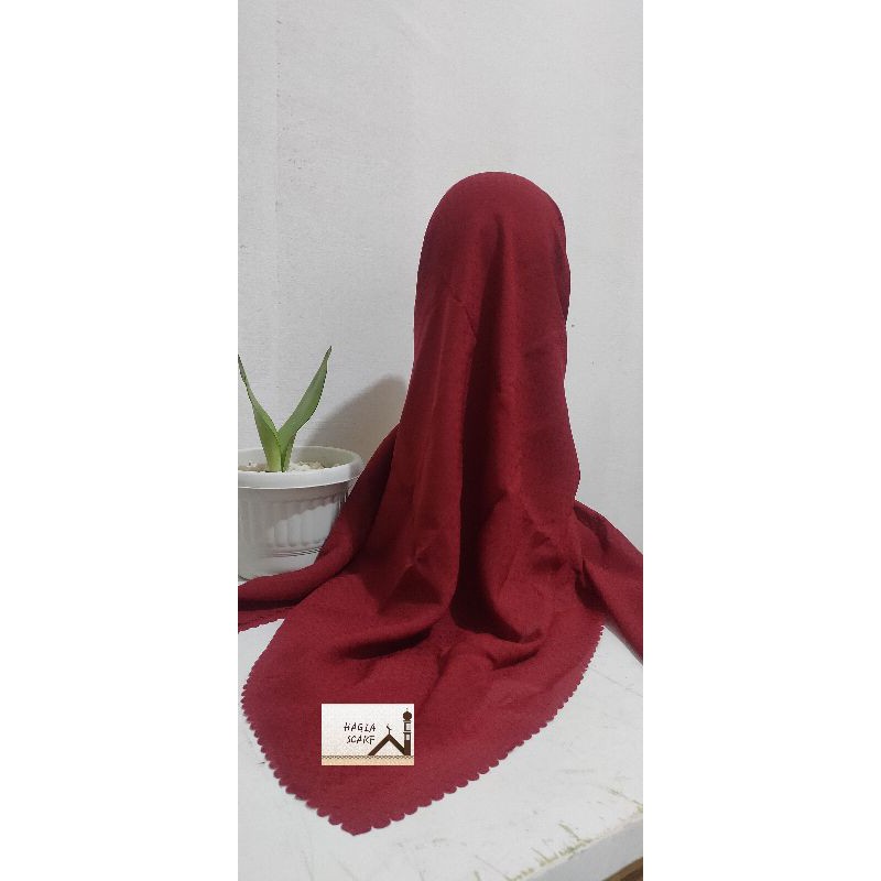 hijab polos segi 4 lc