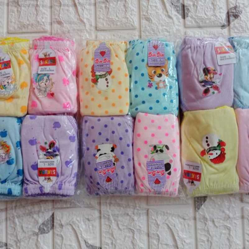 Celana Dalam Anak 6-12 pcs // CD ANAK SAKURA MURAH MERIAH // CELANA DALAM ANAK SAKURA