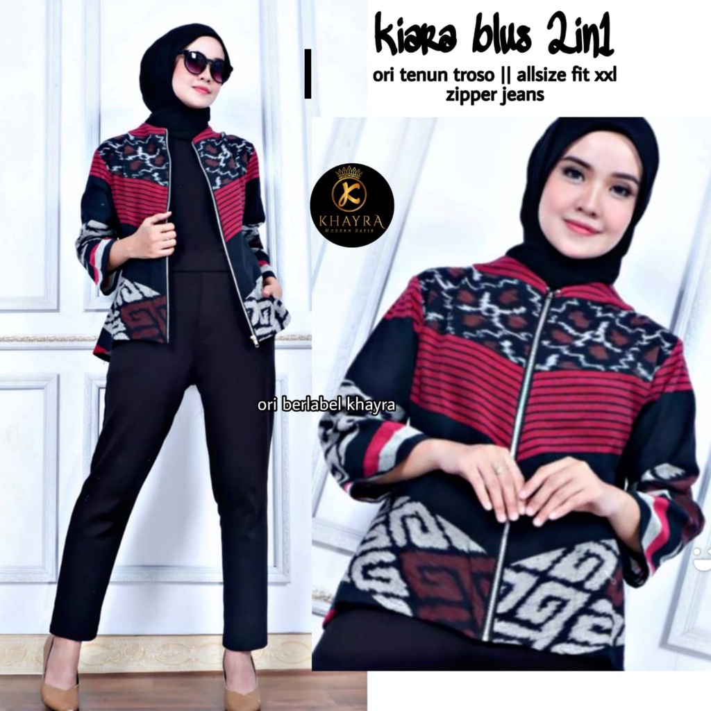 Kiara blus 2 in 1 ori tenun troso