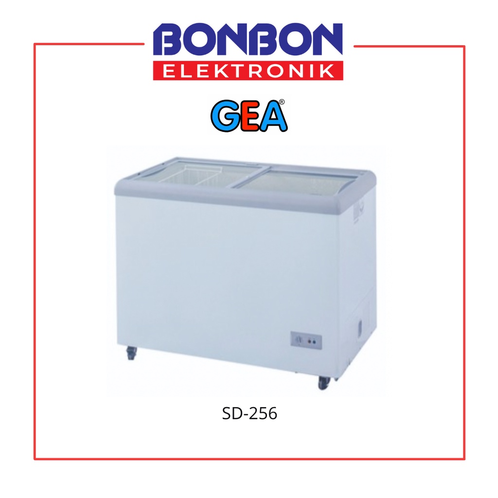 GEA Sliding Flat Glass Freezer SD-256 / SD256 256L