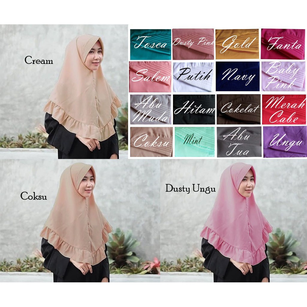 KHIMAR PET REMPEL / KERUDUNG ANTEM PET REMPEL/JILBAB/ JILBAB PET / JILBAB REMPEL / KERUDUNG Wolpeach