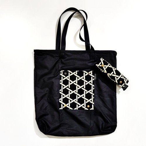 

Canvas Living Roll Shopping Bag Size M Rope Black