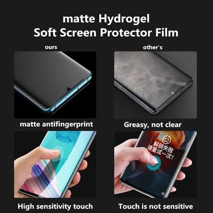 (New Seller) Hydrogel AG OPPO RENO 4 RENO4 F RENO 3 3PRO Reno 2 Reno2 F RENO 1 RENO 10X ZOOM FIND X X2 X2 PRO-NEO-LITE K3 K1 K5 Hidrogel Black AG AntiGlare/Jelly Anti Minyak=OIL-Matte Doff/Hitam-Gelap Mate Ngedoff/Tidak Ber CAP JARI Tangan 10XZOOM 10*