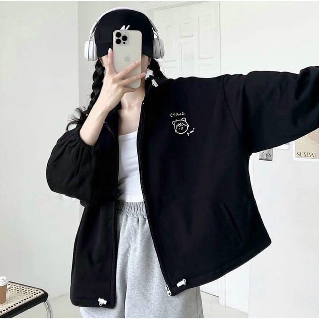 4539 Sweater Wanita | CUTE GIRL Sweater Hoodie Jaket Wanita | Sweater Hoodie Oversize Wanita Korean Style