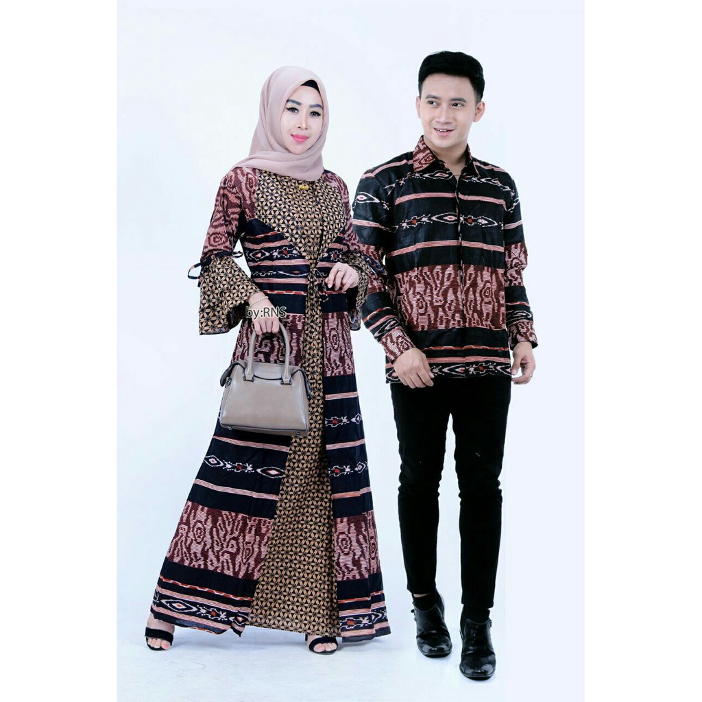 COUPLE GAMIS BATIK LONCENG MODEL JAZZ ,GAMIS JAZZY COUPLE KELUARGA