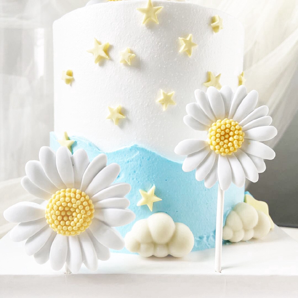 Topper Kue Desain Bunga Daisy Bahan Resin Untuk Dekorasi Pesta Ulang Tahun Anak Shopee Indonesia