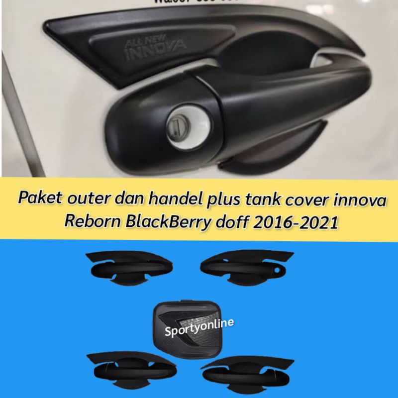 outer dan handel plus tank cover innova reborn 2016-2021 black Doff