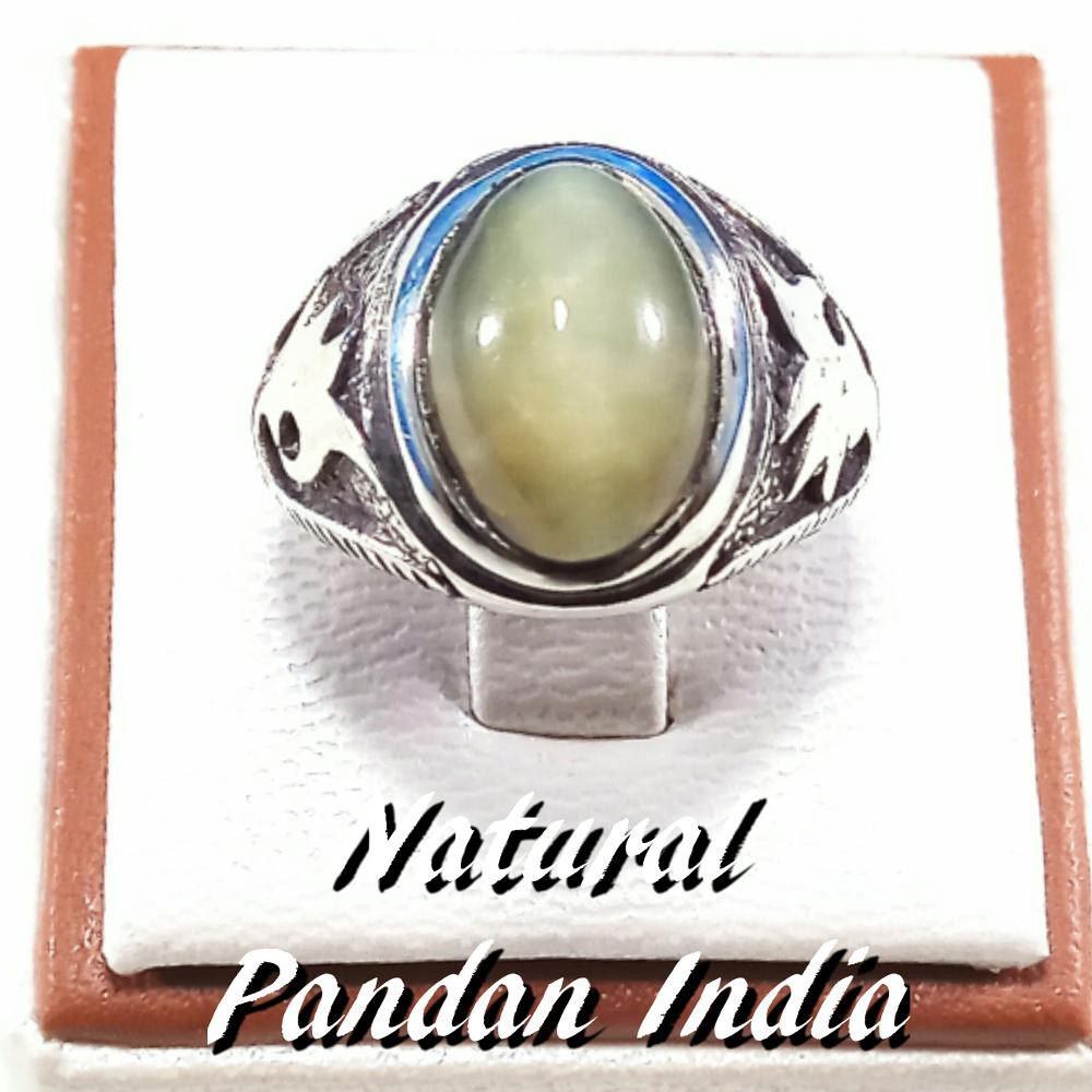 CINCIN BATU AKIK NATURAL PANDAN HIJAU KANTORAN SIZE TERMURAH