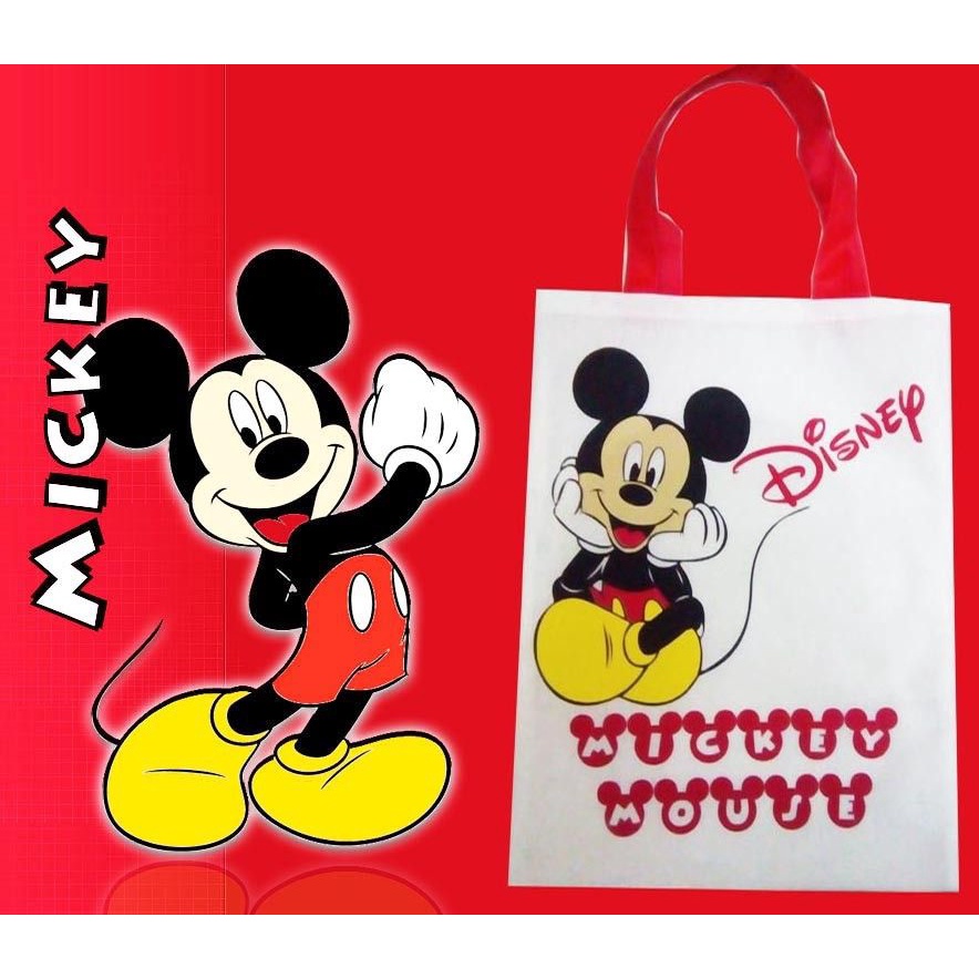 Pusatbarangrumahtangga Goodie Bag Mickey Mouse Tas Anak Disney Kartun