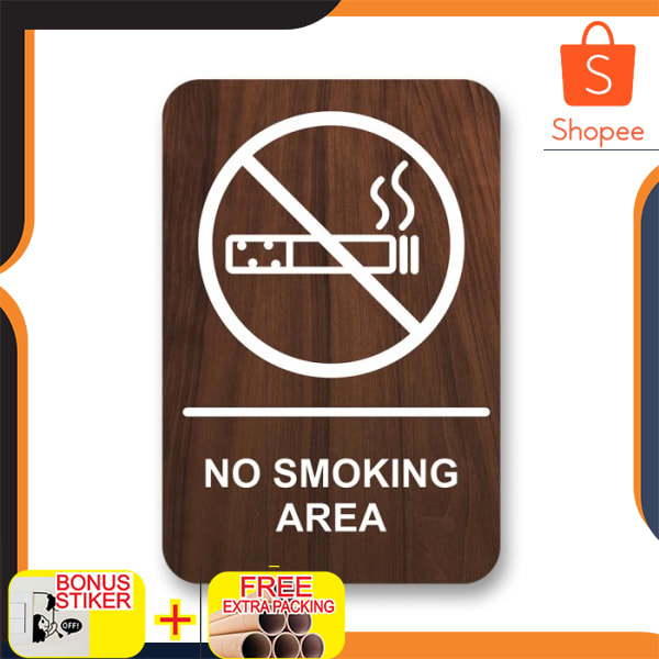 

papan tanda - no smoking area sign Elegan