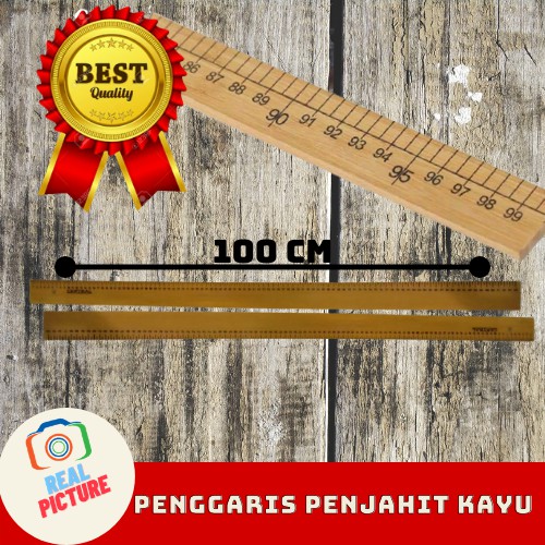 

Penggaris Jahit Kayu Pola Lurus 100cm