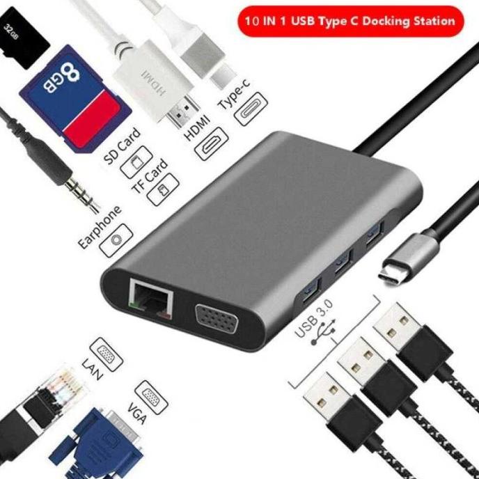 Easyidea Usb Type C Hub 10In1 Hdmi?? 3.0??? Reader Hb3004 Tejaswini
