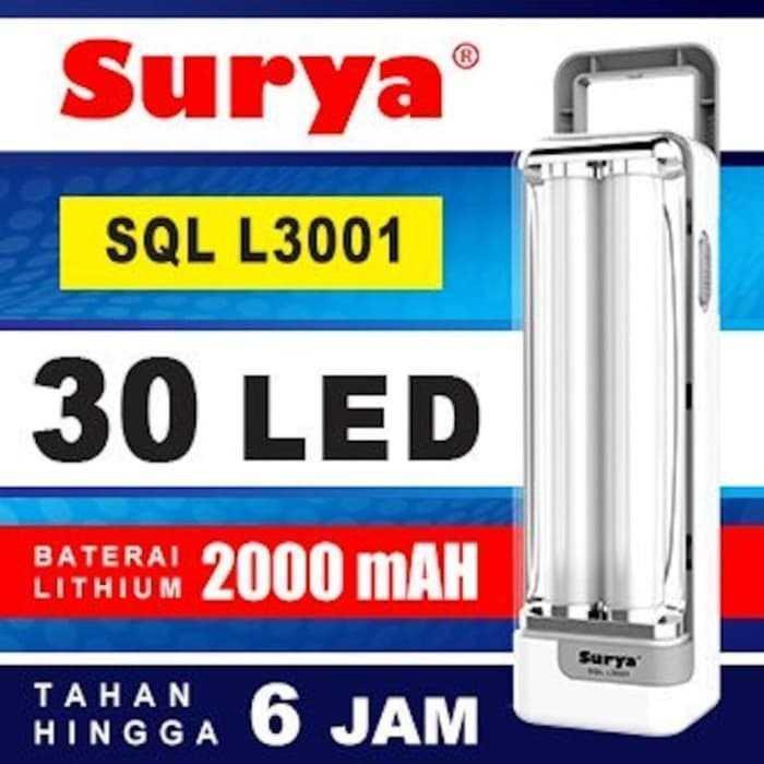 Surya Lampu Emergency SQL L3001 Light LED 30 SMD Rechargeable