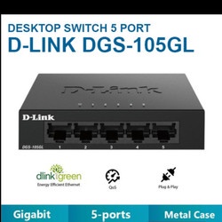 D-LINK DGS-105GL 5-port Gigabit Switch Metal Case Dlink DGS-105 GL