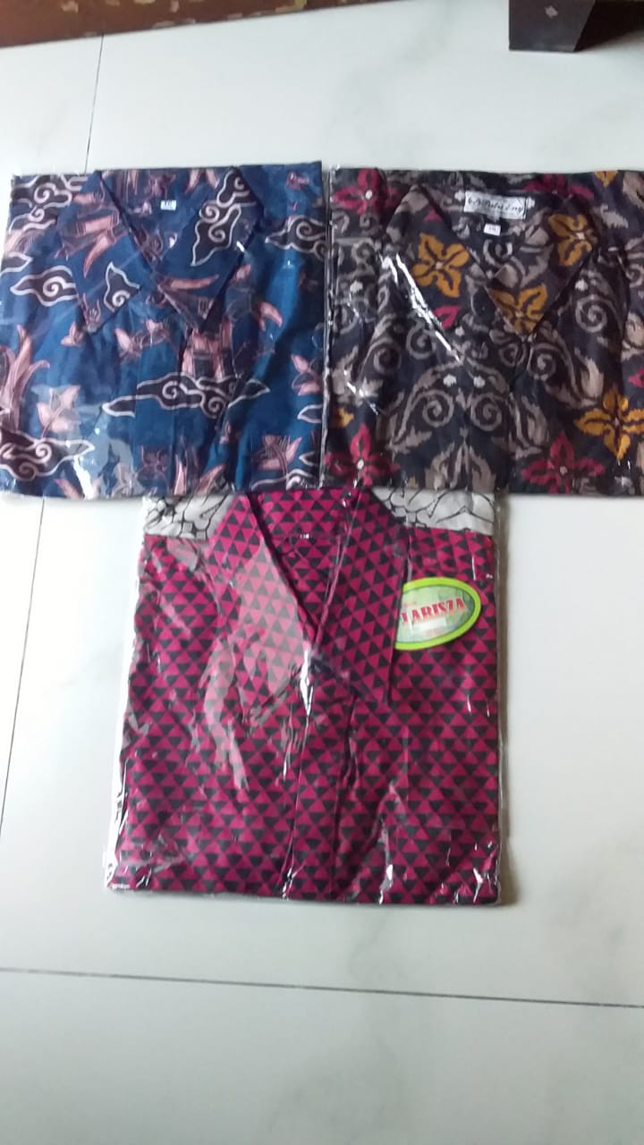 Size M L Xl Xxl Bswart Batik Hrb026 Kenongo Hem Batik Monochrome Semut Coklat Kemeja Batik Pria