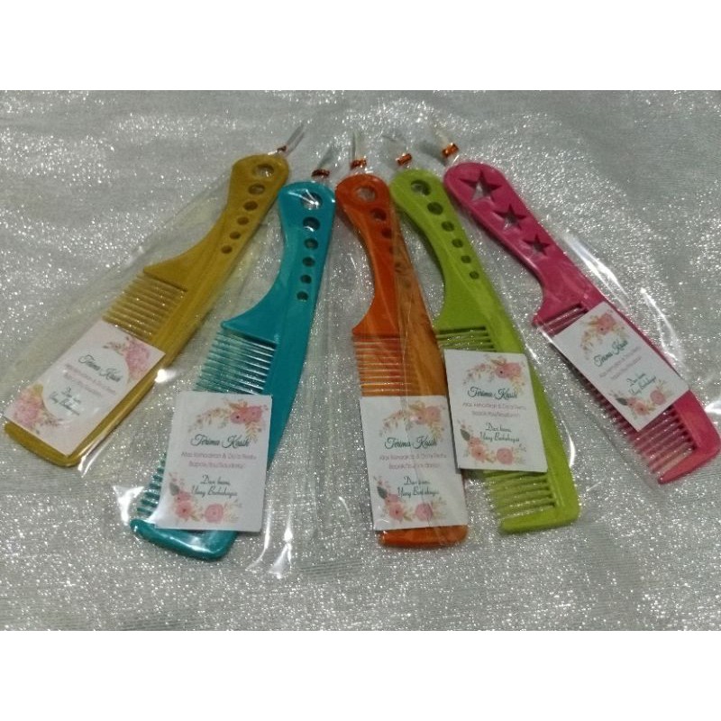 Souvenir Sisir Rambut murah / Kemas Plastik / Souvenir Pernikahan / Sisir