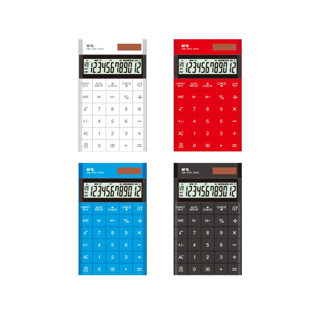 

M&G Calculator 12 Digits Flat Modern Check & Correct Desktop Calculator Two Way Power