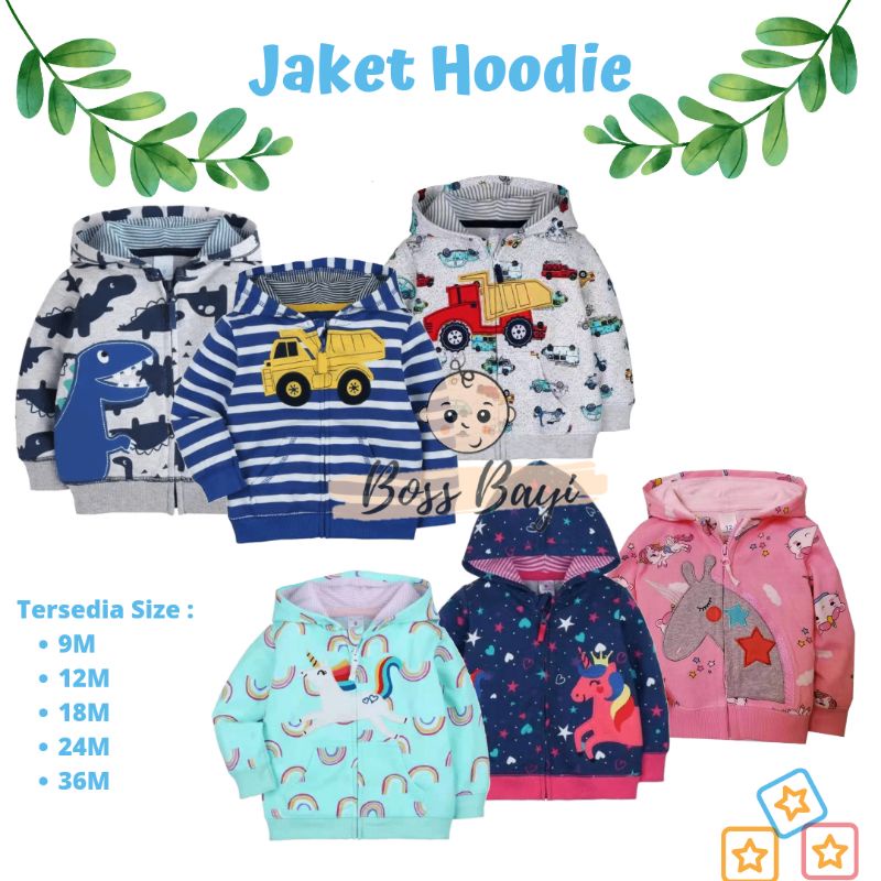 Jaket Hoodie Bayi Anak / Kids Jacket / Baby Jacket size 9M,12M,18M,24M,36M