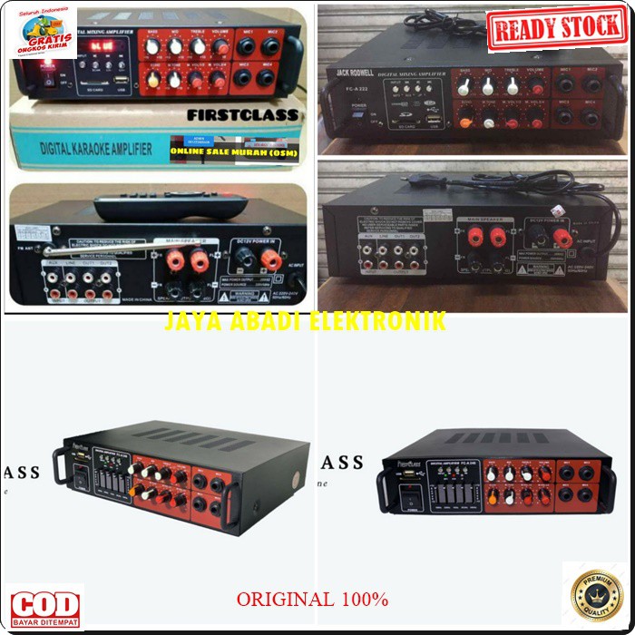 G23 ORIGINAL power ampli bluetooth amplifier bluetoot digital karaoke mixer audio remot remote profesional pro ac dc remot remote digital player echo mixing bluetoot bluetot blutut USB MP3 sound system profesional pro aux dj vocal vokal channel chanel G23