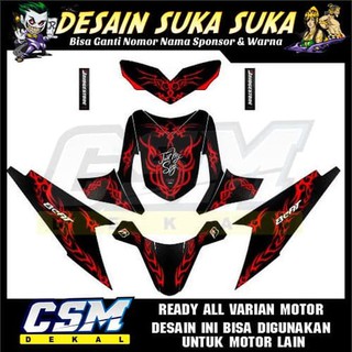 36 DEKAL DECAL MOTOR CRF 150 L STIKER STICKER STRIPING 