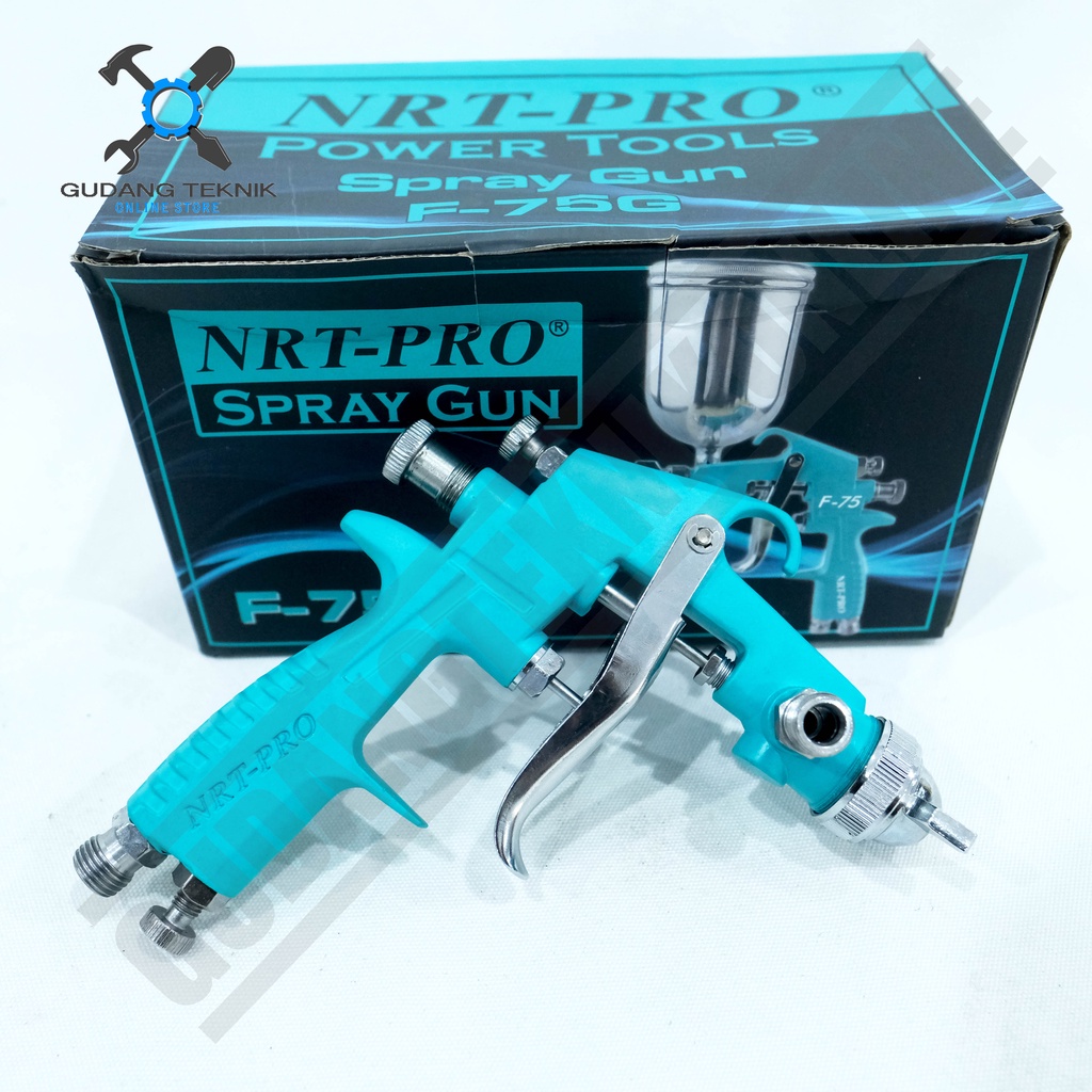 Spray Gun Tabung Atas 400cc NRT PRO F75G / Alat Semprot Semprotan Cat Spraygun F75S Tabung Bawah NRT