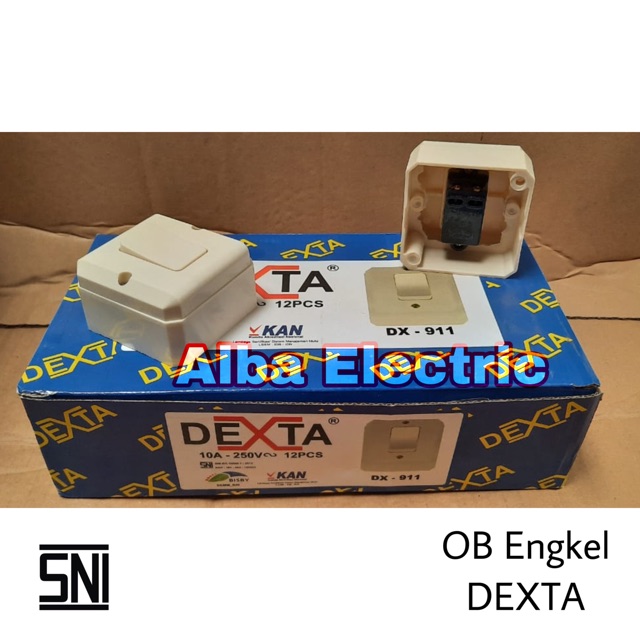 OB SAKLAR ENGKEL DEXTA DX-911 / OB Saklar Single Switch on off DEXTA DX 911 SAKLAR 1 SATU PERMUKAAN