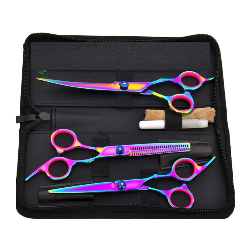 Set Gunting Grooming Bulu Hewan Peliharaan - 62HRC-Multi Warna