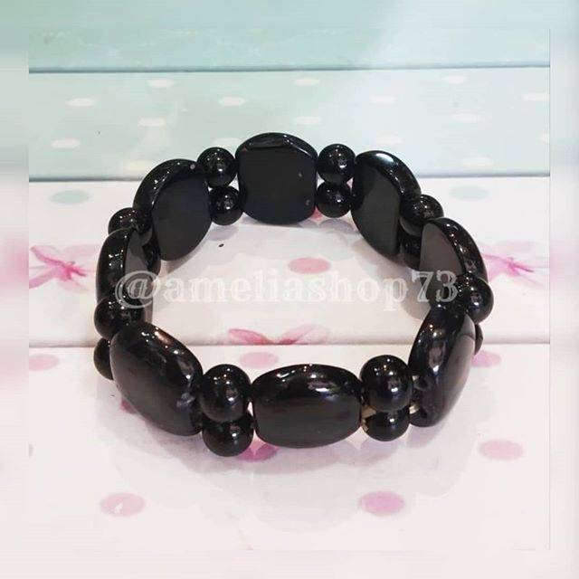 Gelang Batu Black Onyx