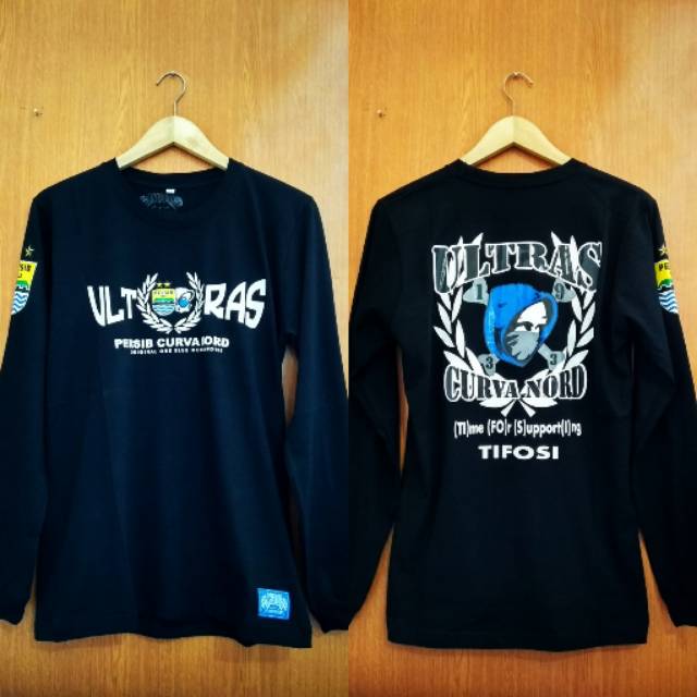 Kaos ultras panjang hitam murah cewe cowo