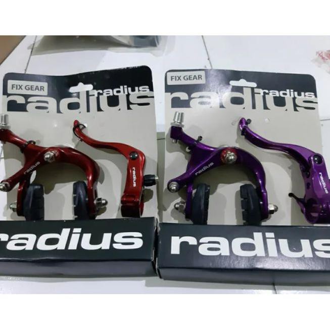 Hanya Disini] Brakeset Rem Sepeda Set Depan Radius Fix Gear- Fixie - Road - Hybrid - Gold