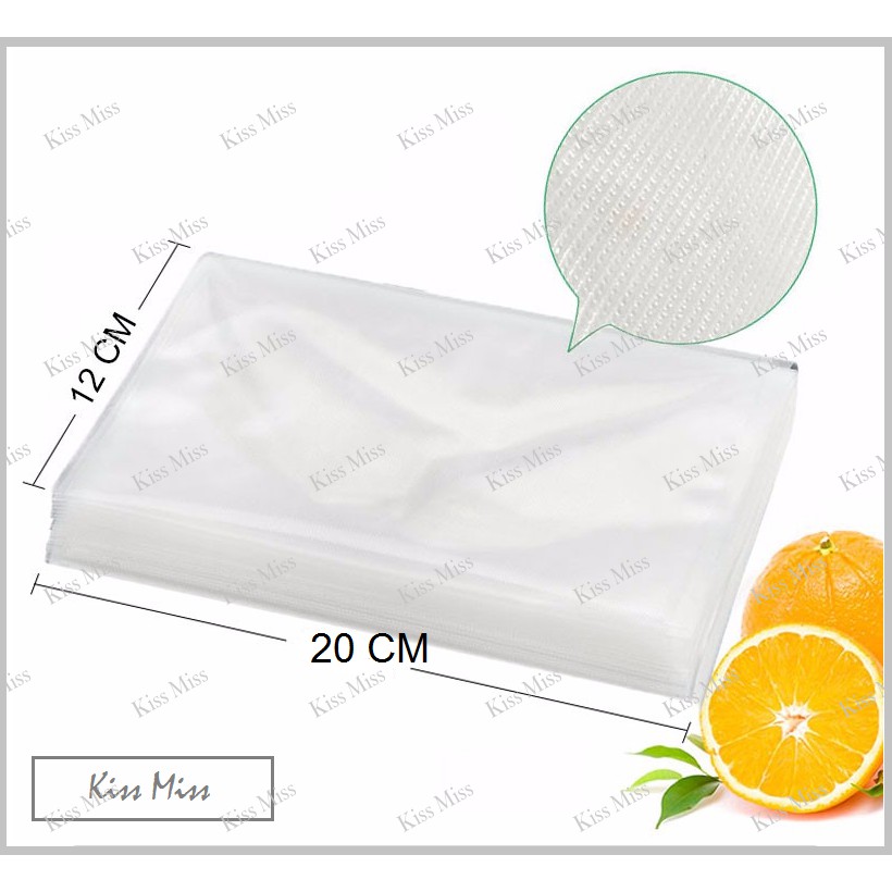 Plastik Vacuum Bag Embossed / 12x20cm / Vakum Sealer / Vacum / Plastik makanan / vakum / emboss