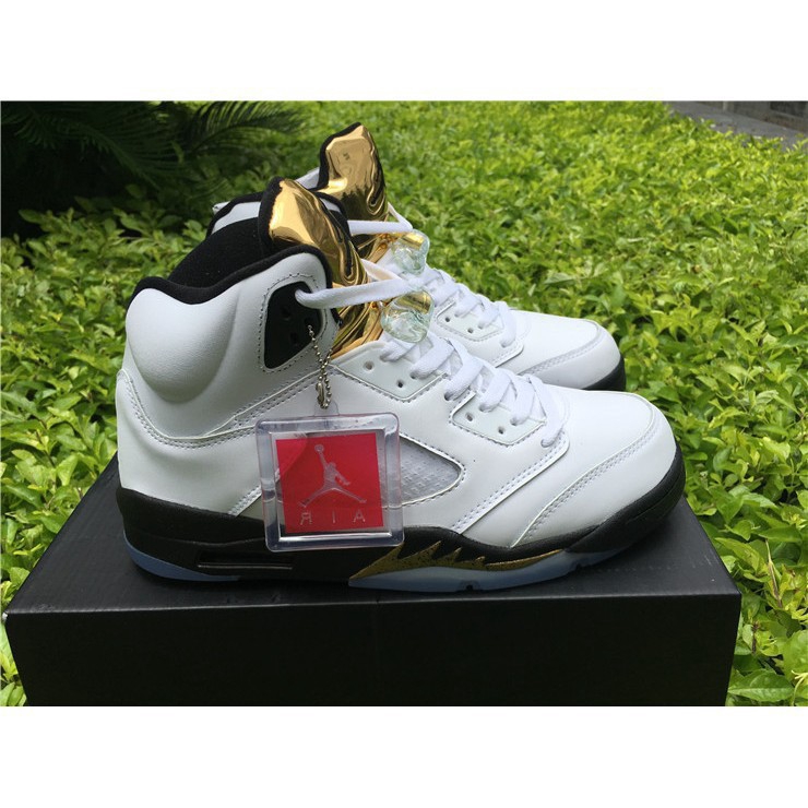 Spot Original Nike Sports Shoes Air Jordan 5 Aj5 Aj5 36 46 Women