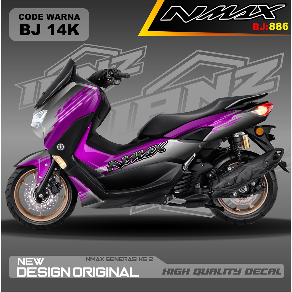 DECAL STIKER NEW NMAX FULL BLOK BODY MOTOR/ DECAL FULL BODY NMAX / DECAL STIKER FULL BODY NMAX / STIKER DECAL NMAX TERBARU