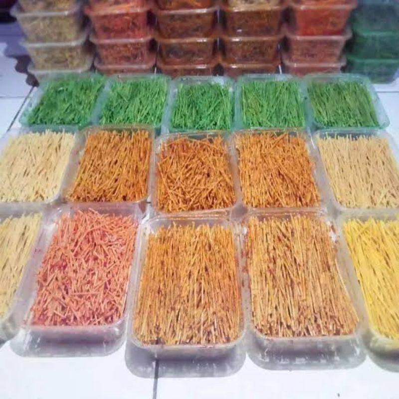 [MIE LIDI BOX 500ML] ready kripik beling basreng sebring kerupuk jablay seblak batagor mini makaroni bantat pedas asin original