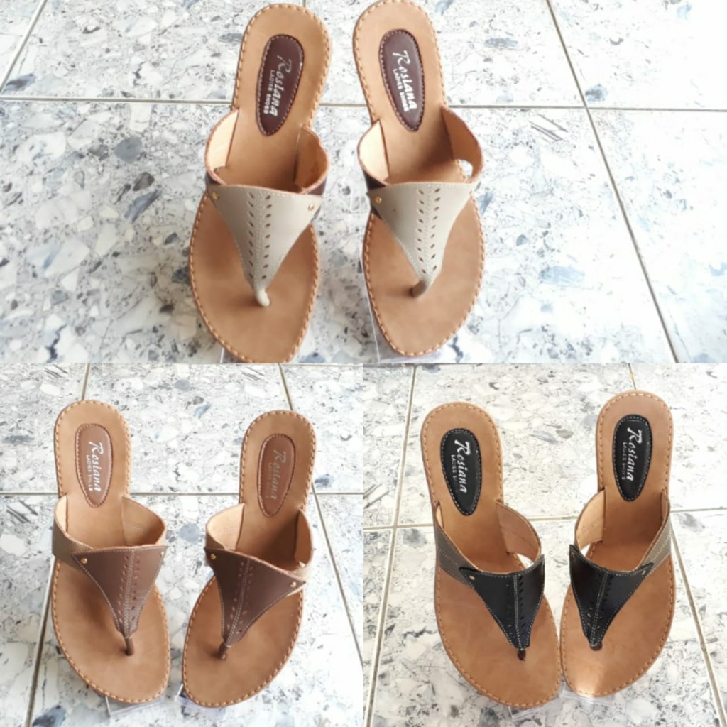 Sandal Kulit Asli Premium Sandal Jepit Wanita KL16