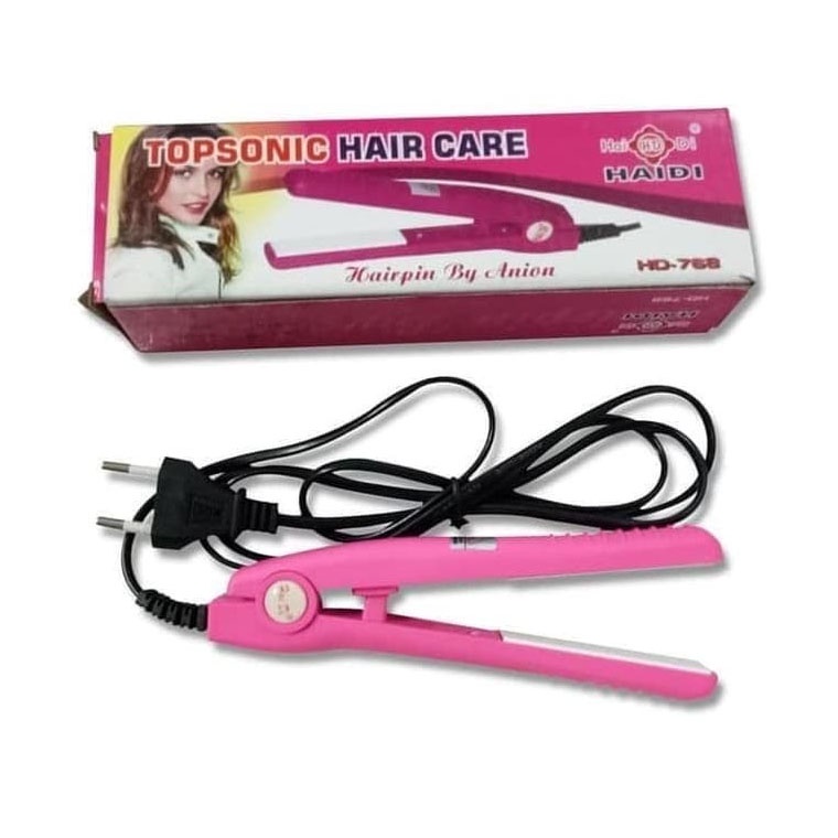 Catok Rambut haidi / Catokan Mini Haidi Pelurus Pengeriting Curly (pink)