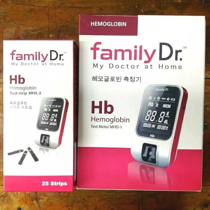 Alat Cek HB Family Dr + Strip isi 25 FamilyDr Tes Hemoglobin