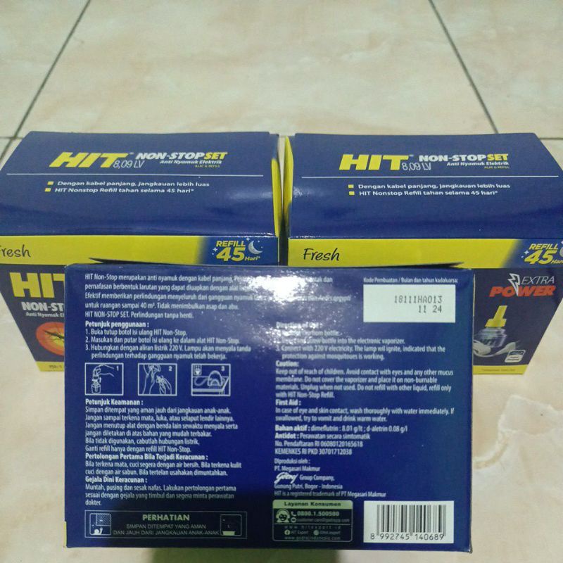 HIT ELECTRIC NON STOP SET ALAT ELEKTRIK PLUS REFFIL(PROMO EXTRA POWER FRESH)anti nyamuk