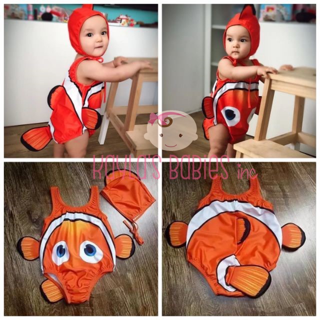 Baju Renang Anak Bayi Clown Fish Swimsuit Ikan Nemo Dory