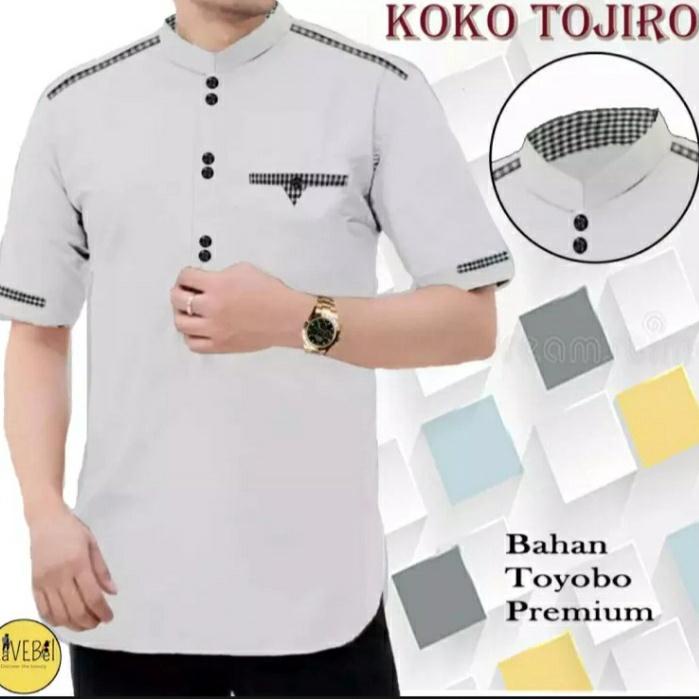 cyi97 baju koko kurta tojiro (bk2) original baju atasan kemeja sporhem fashion pakaian koko coco mus