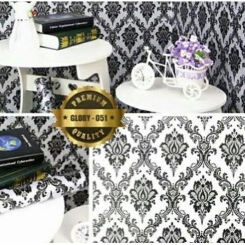 ♕ Wallpaper Dinding Batik Hitam ✵