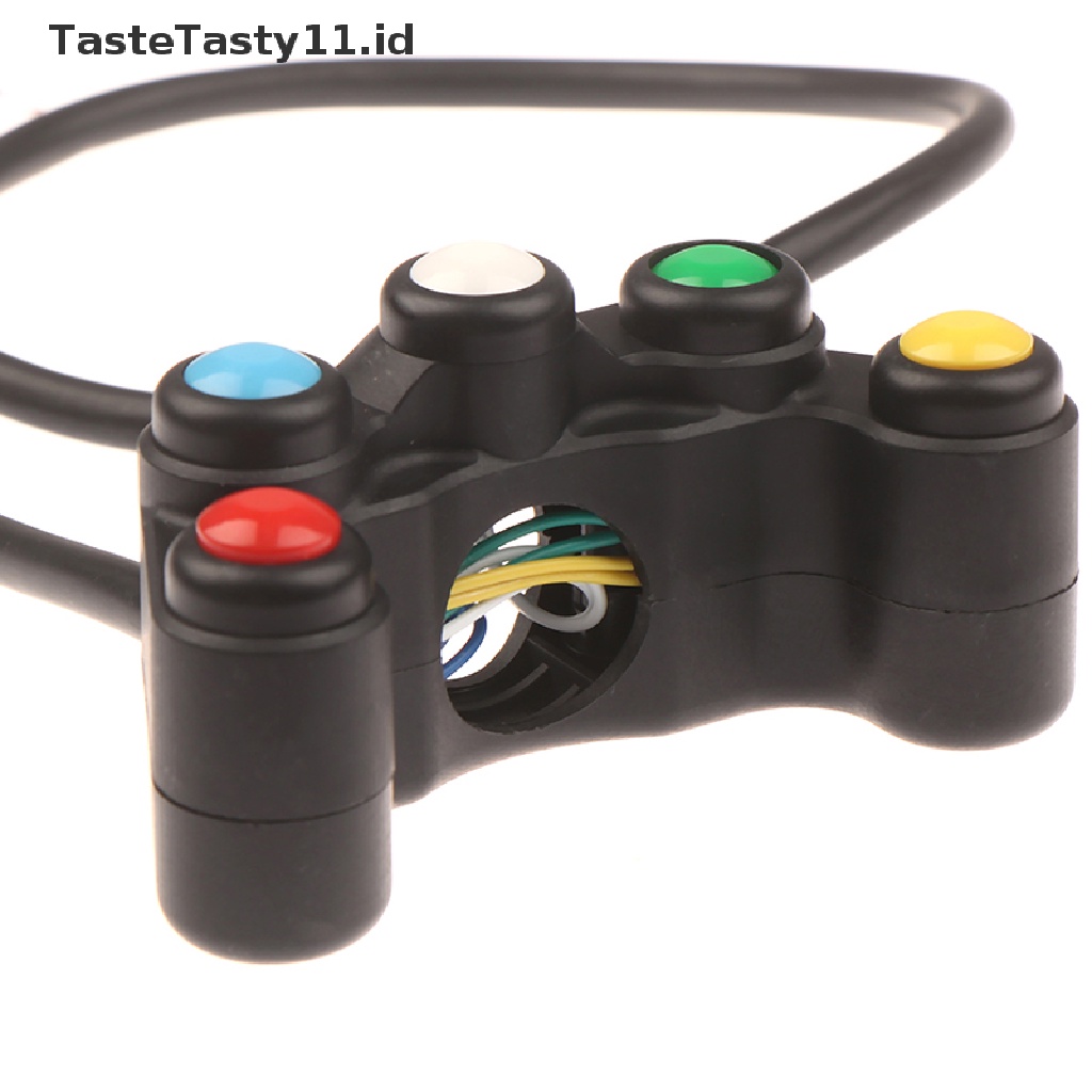 【TasteTasty】 Universal 5 button Array Motorcycle Switches Race Bikes 22mm Handlebar Switches .