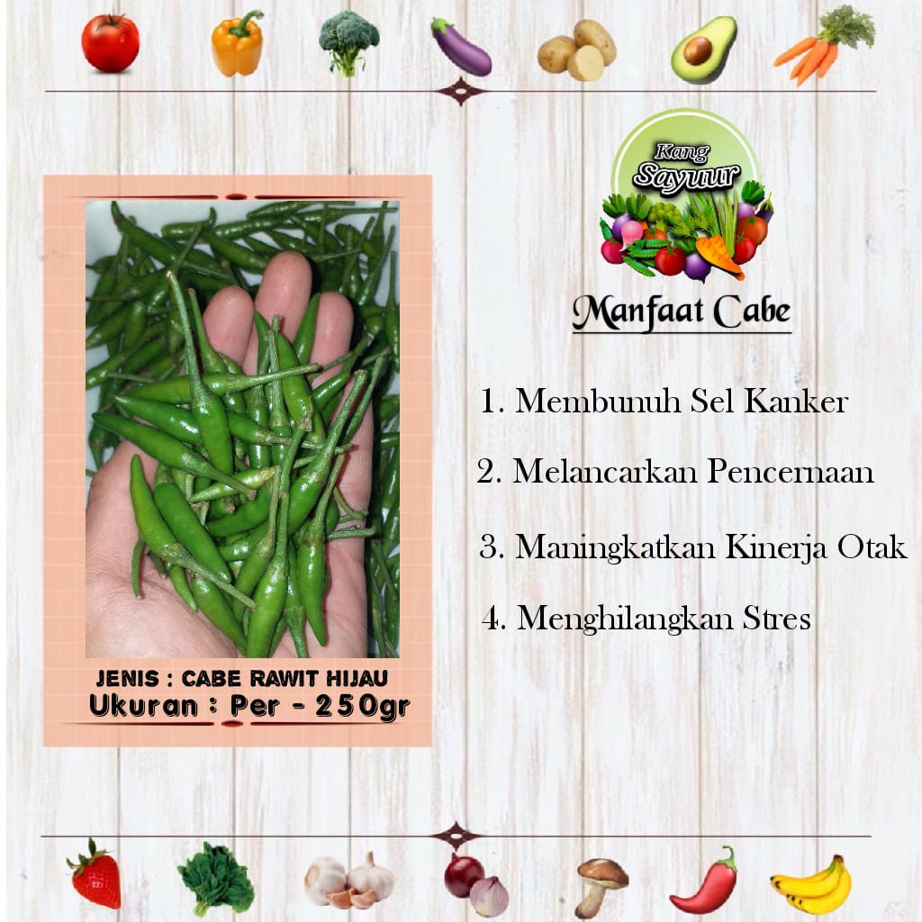 

CABE RAWIT HIJAU - (Per 250 gr)