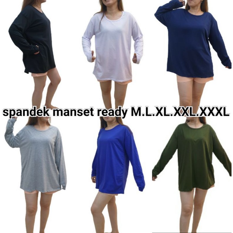 ready M.L.XL.XXL.XXXL.tgn panjang spandek kaos manset bagus