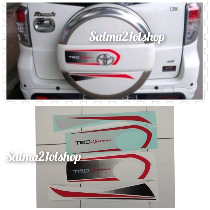 stiker cover ban serep Rush Terios TRD SPORTIVO